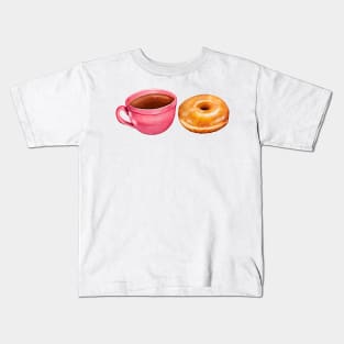 Coffee & Glazed Donut Kids T-Shirt